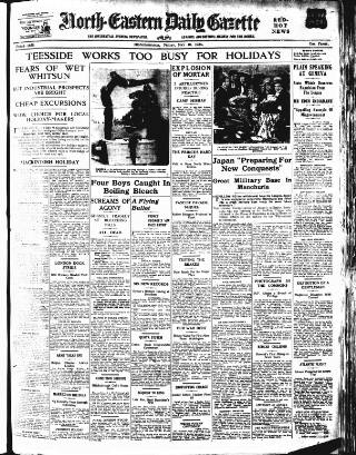 cover page of Daily Gazette for Middlesbrough published on May 18, 1934