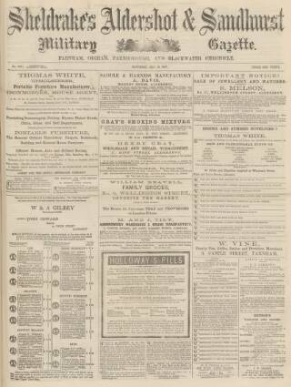 cover page of Aldershot Military Gazette published on May 18, 1867