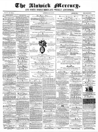 cover page of Alnwick Mercury published on May 18, 1878