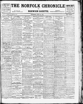 cover page of Norfolk Chronicle published on May 18, 1907