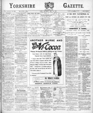 cover page of Yorkshire Gazette published on May 18, 1901