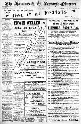 cover page of Hastings and St Leonards Observer published on May 18, 1912