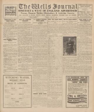 cover page of Wells Journal published on May 18, 1934