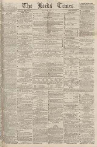 cover page of Leeds Times published on May 18, 1867