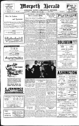 cover page of Morpeth Herald published on May 18, 1951