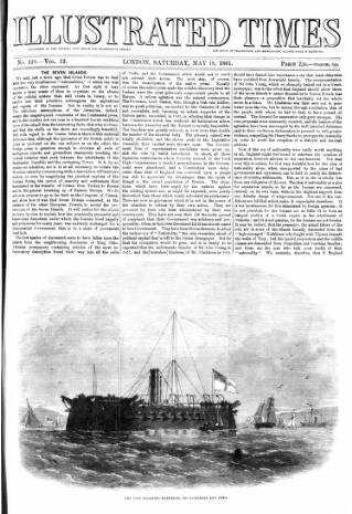 cover page of Illustrated Times published on May 18, 1861