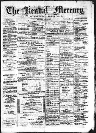 cover page of Kendal Mercury published on May 18, 1878