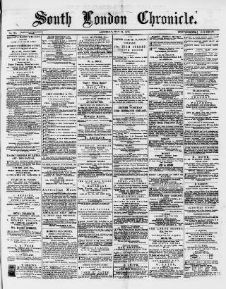 cover page of South London Chronicle published on May 18, 1872