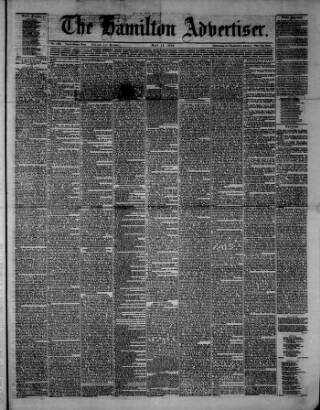 cover page of Hamilton Advertiser published on May 18, 1878