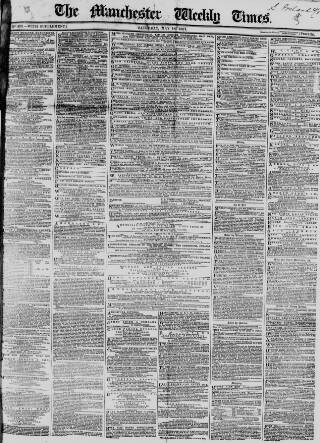 cover page of Manchester Times published on May 18, 1867