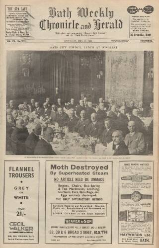 cover page of Bath Chronicle and Weekly Gazette published on May 18, 1935