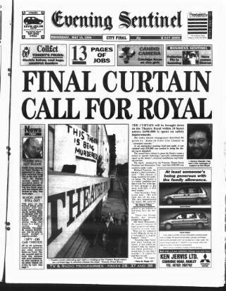 cover page of Staffordshire Sentinel published on May 18, 1994