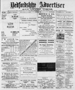 cover page of Luton Times and Advertiser published on May 18, 1906
