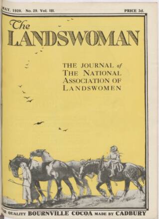 cover page of Landswoman published on May 1, 1920