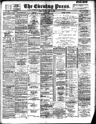 cover page of Yorkshire Evening Press published on May 18, 1896