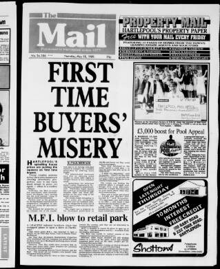 cover page of Hartlepool Northern Daily Mail published on May 18, 1989