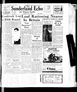 cover page of Sunderland Daily Echo and Shipping Gazette published on May 18, 1946
