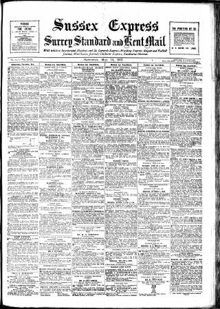 cover page of Sussex Express published on May 18, 1907