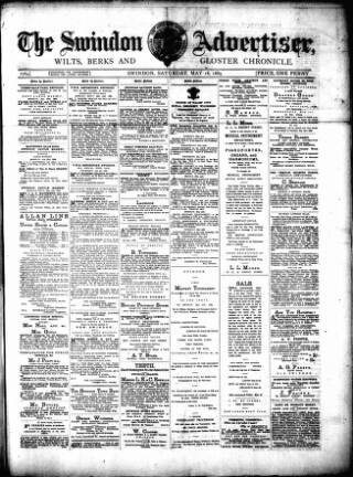 cover page of Swindon Advertiser and North Wilts Chronicle published on May 18, 1889