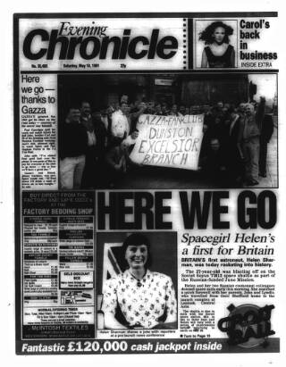 cover page of Newcastle Evening Chronicle published on May 18, 1991