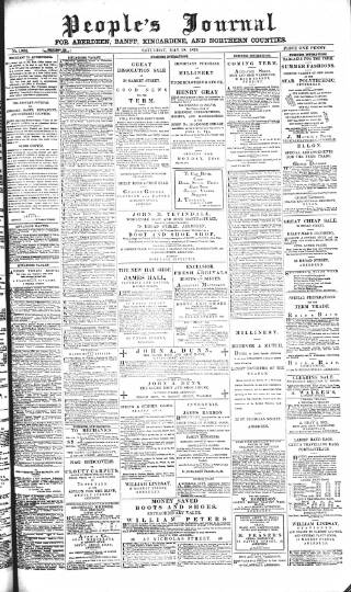 cover page of Aberdeen People's Journal published on May 18, 1878