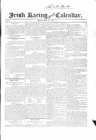 cover page of The Irish Racing Book and Sheet Calendar published on May 20, 1864