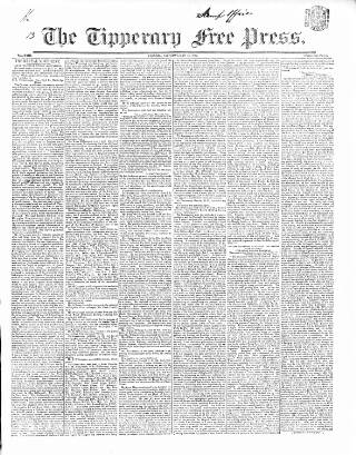 cover page of Tipperary Free Press published on May 18, 1844