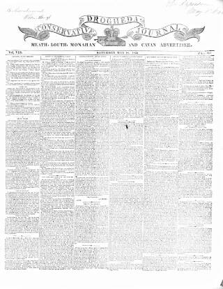 cover page of Drogheda Conservative Journal published on May 18, 1844