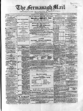 cover page of Enniskillen Chronicle and Erne Packet published on May 18, 1868