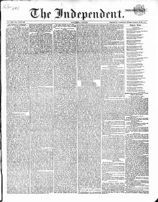 cover page of Wexford Independent published on May 18, 1867