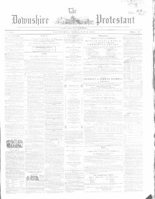 cover page of Downshire Protestant published on May 18, 1860