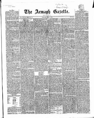 cover page of Ulster Gazette published on May 18, 1850