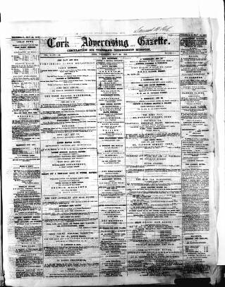 cover page of Cork Advertising Gazette published on May 18, 1859