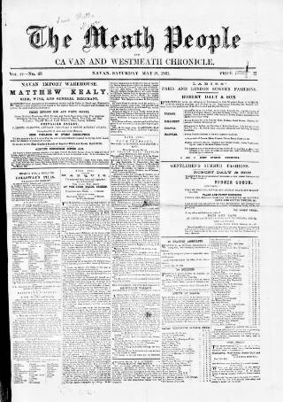 cover page of Meath People published on May 18, 1861