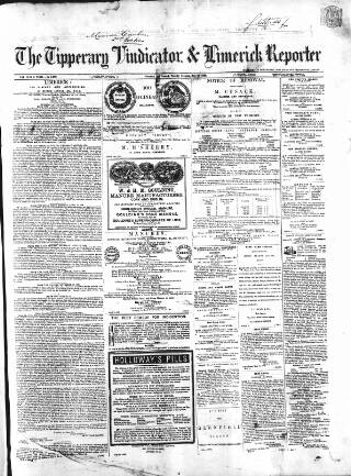 cover page of Tipperary Vindicator published on May 18, 1869