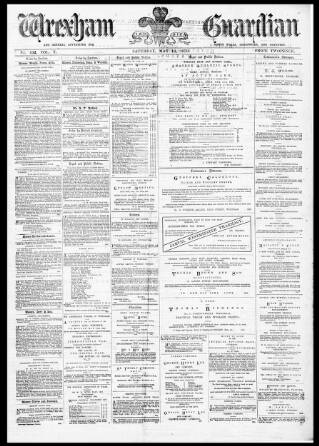 cover page of Wrexham Guardian and Denbighshire and Flintshire Advertiser published on May 18, 1878