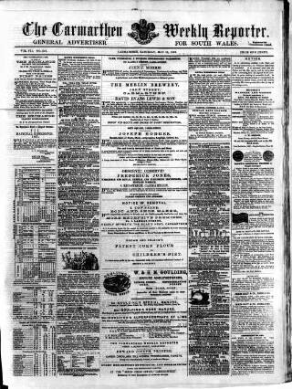 cover page of Carmarthen Weekly Reporter published on May 18, 1867