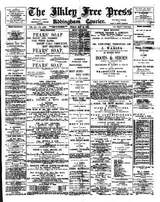 cover page of Ilkley Free Press published on May 23, 1890