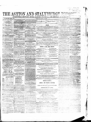 cover page of Ashton Reporter published on May 18, 1861