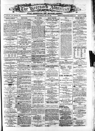 cover page of Greenock Advertiser published on May 18, 1881