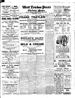 cover page of Chelsea News and General Advertiser published on May 18, 1923