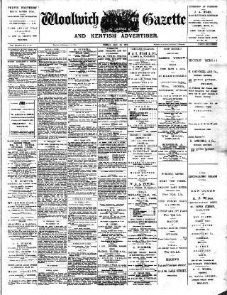 cover page of Woolwich Gazette published on May 18, 1894