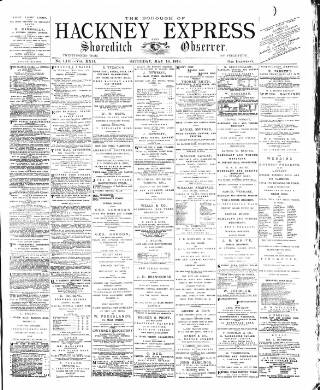 cover page of Shoreditch Observer published on May 18, 1878