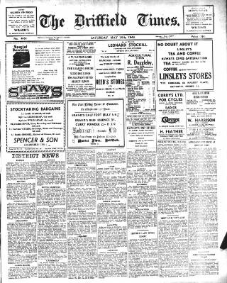 cover page of Driffield Times published on May 18, 1946