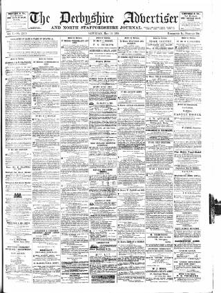 cover page of Derbyshire Advertiser and Journal published on May 18, 1895