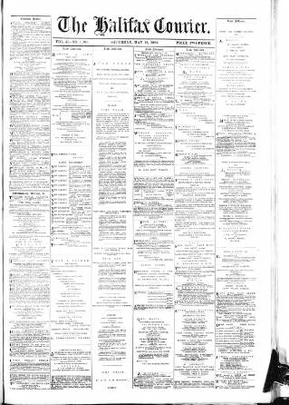 cover page of Halifax Courier published on May 18, 1889
