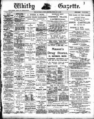 cover page of Whitby Gazette published on May 18, 1906