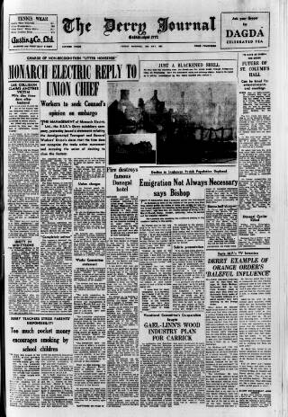 cover page of Derry Journal published on May 18, 1962