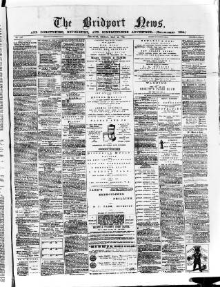 cover page of Bridport News published on May 18, 1883