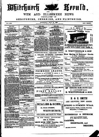 cover page of Whitchurch Herald published on May 18, 1889
